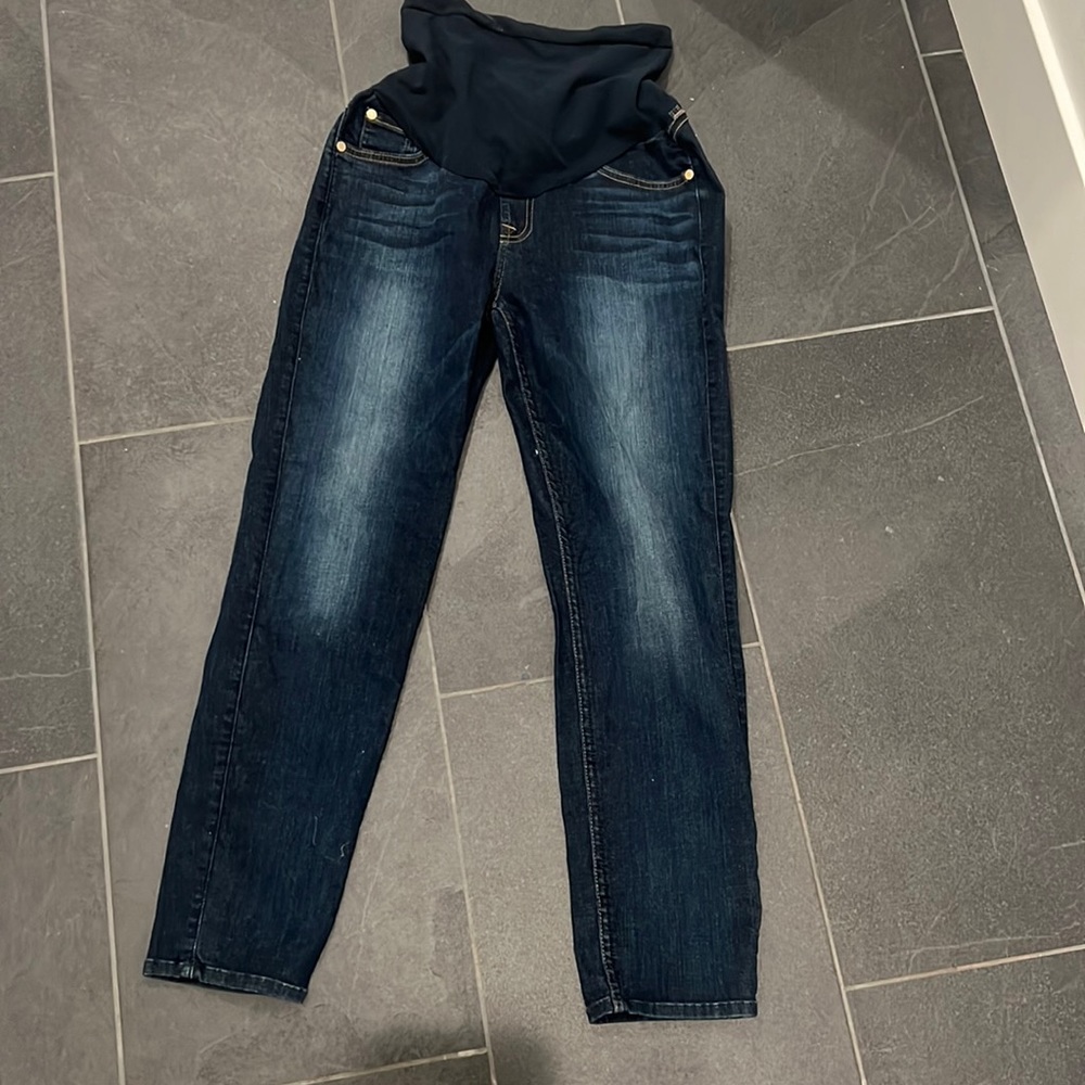 Maternity boot cut jeans with high waist